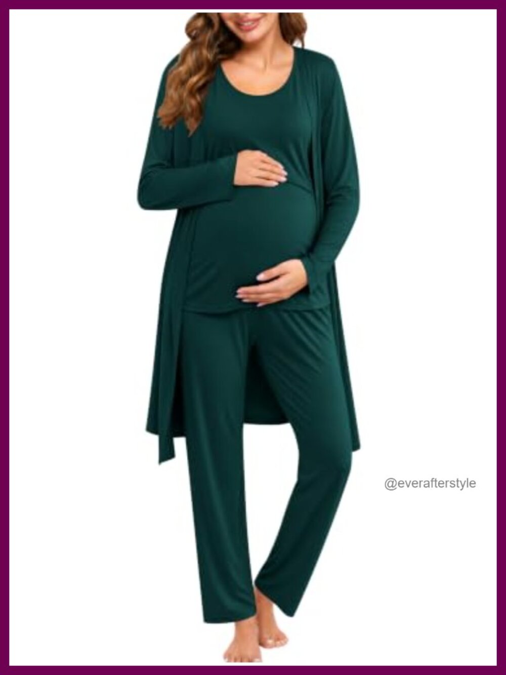 Maternity Nursing Robe Set 3 Pcs Postpartum Pajamas Breastfeeding Hospital